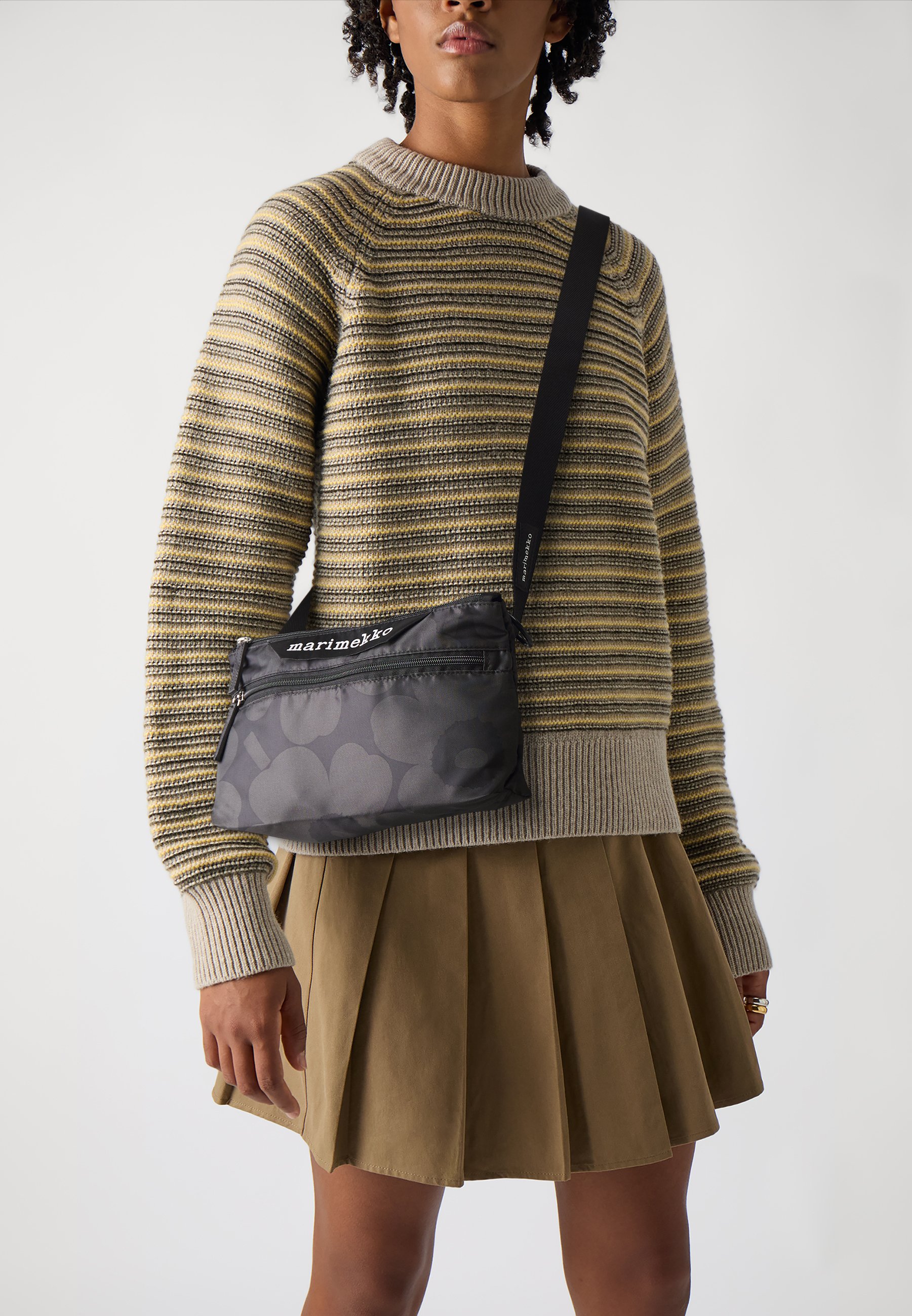 Marimekko NEAT CROSSBODY UNIKKO - Cross body bag - dark grey/grey 