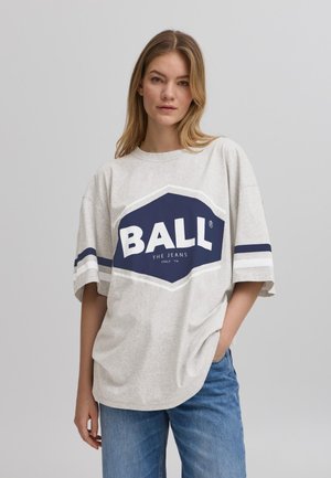 BALL BANOEMI - T-shirt con stampa - medium grey melange