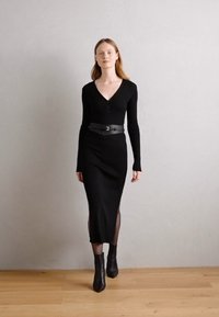 Anna Field LEATHER - Ceinture taille haute - black