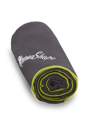 Beach towel - grau   gelber rand