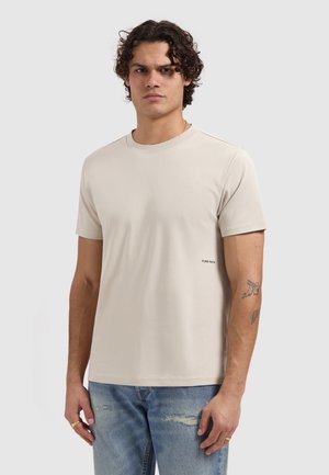 REGULAR FIT CREWNECK SS  - T-shirt basic - sand