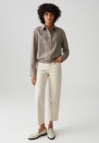 OPUS MID RISE WIDE CROPPED - Straight leg jeans - natural glaze