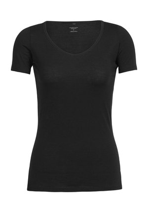 Icebreaker MERINO SIREN SWEETHEART - Unterhemd/-shirt - BLACK