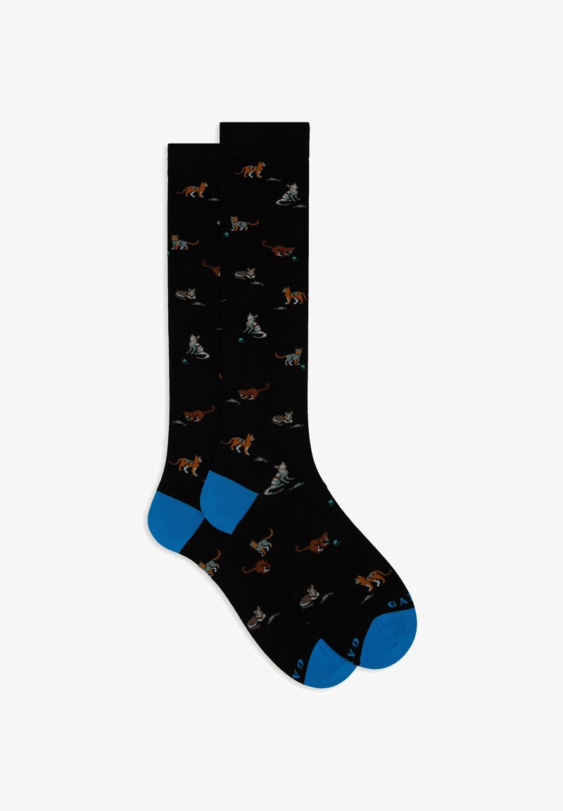 Gallo WITH CAT MOUSE AND YARN - Calzettoni - carbone