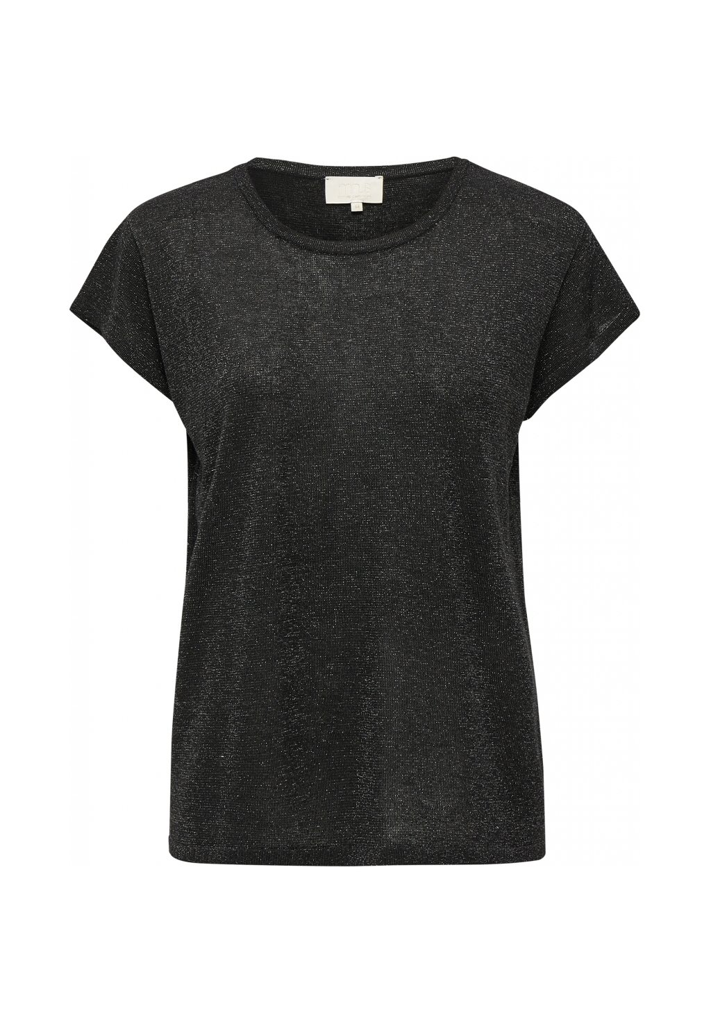 Minus MICARLINA KNIT TEE - T-Shirt basic - black lurex/schwarz - Zalando