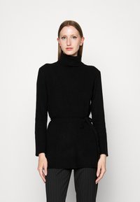 pure cashmere LONG TURTLE NECK  - Maglione - black