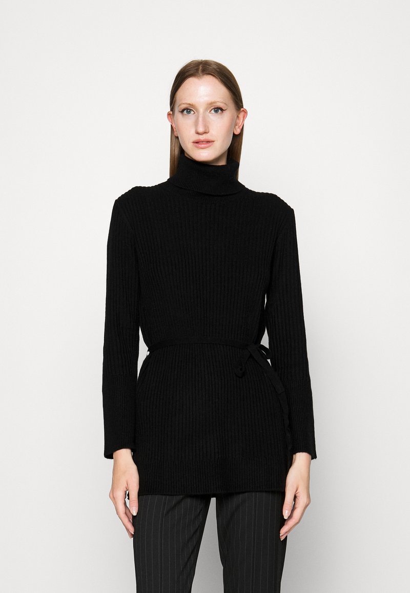pure cashmere LONG TURTLE NECK  - Maglione - black