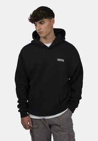 CRYSTAL PARIS FACE - Felpa con cappuccio - black