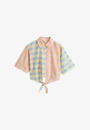 Next, Chemisier - pink yellow spliced check