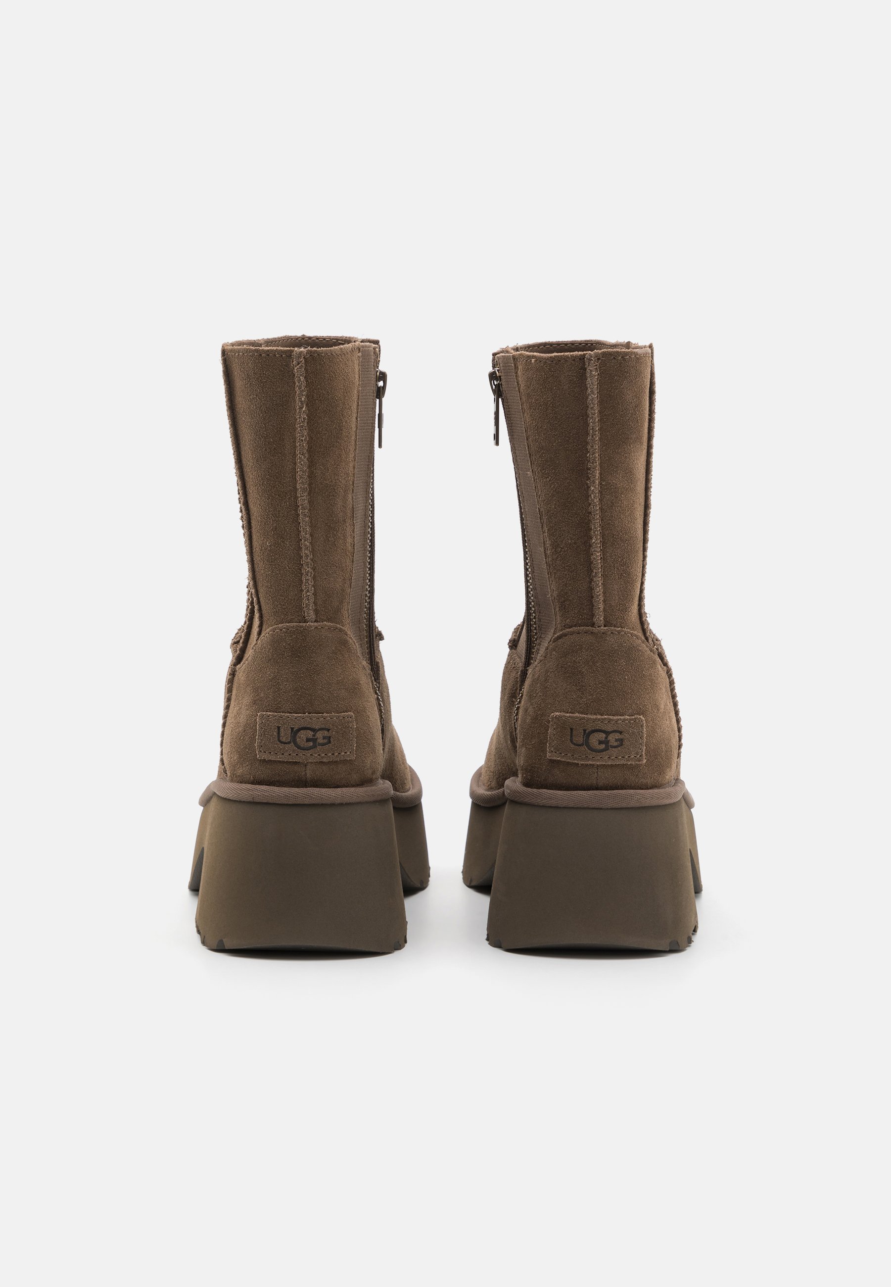 【関税込み】UGG \"Classic Twin Seam New Heights\" ankle boots UGG Classic Twin Seam New Heights Suede Platform Booties
