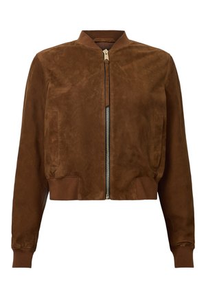 AllSaints ORTEN SUEDE - Leather jacket - brown
