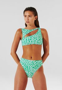 KARL LAGERFELD ASYMMETRICAL  - Vrchný diel bikín - animal elektrika green pattern