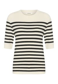 SPINA STRIPED TEE - Bluza - white with black stripe