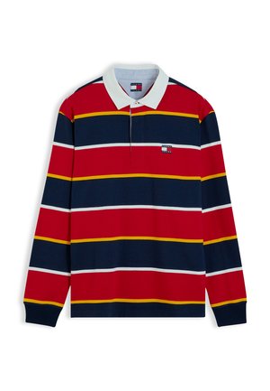 Tommy Jeans, STRIPED RUGBY - Polo shirt - scarlet flare