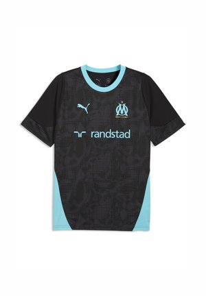 OM TRAINING  - Camiseta de fútbol - black/team aqua