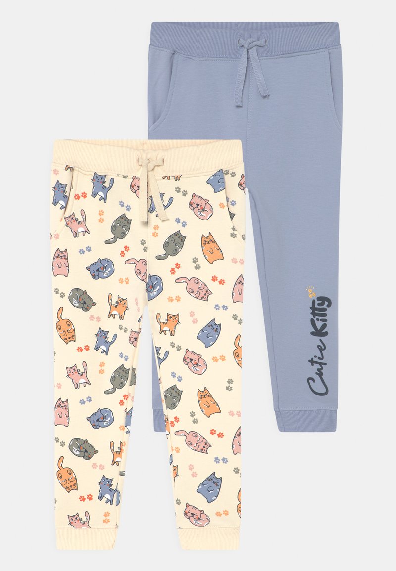 Name it NMFTINE PANT 2 PACK Tracksuit bottoms buttercream/beige