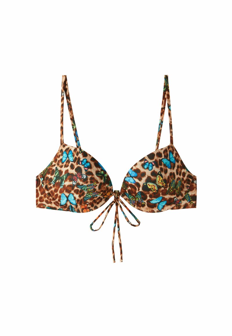 Tezenis MACU Top de bikini u animal print/marrón jaspeado Zalando.es