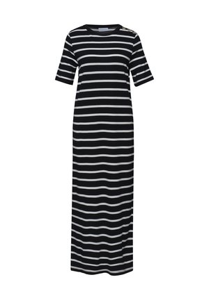 Street One Studio, GESTREIFTES MIDI-KLEID MIT ZIERKNÖPFEN - Maxi-jurk - black