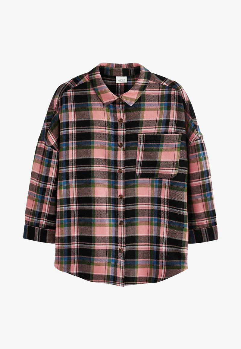 Next OVERSIZED - Overhemdblouse - pink black check
