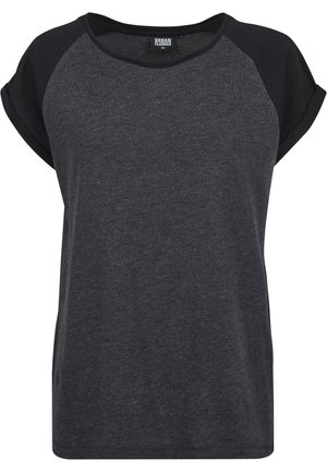 CONTRAST RAGLAN - T-shirt med print - charcoal/black