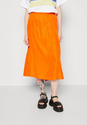 Selected SLFABIENNE MIDI SKIRT  - Φούστα σε γραμμή Α - orangeade