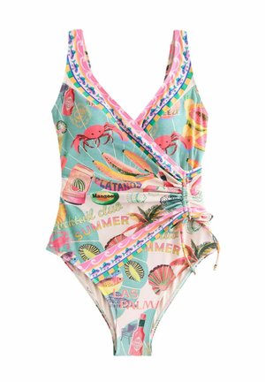 Next RUCHED SIDE SHAPE ENHANCING  - Fürdőruha - conversational print