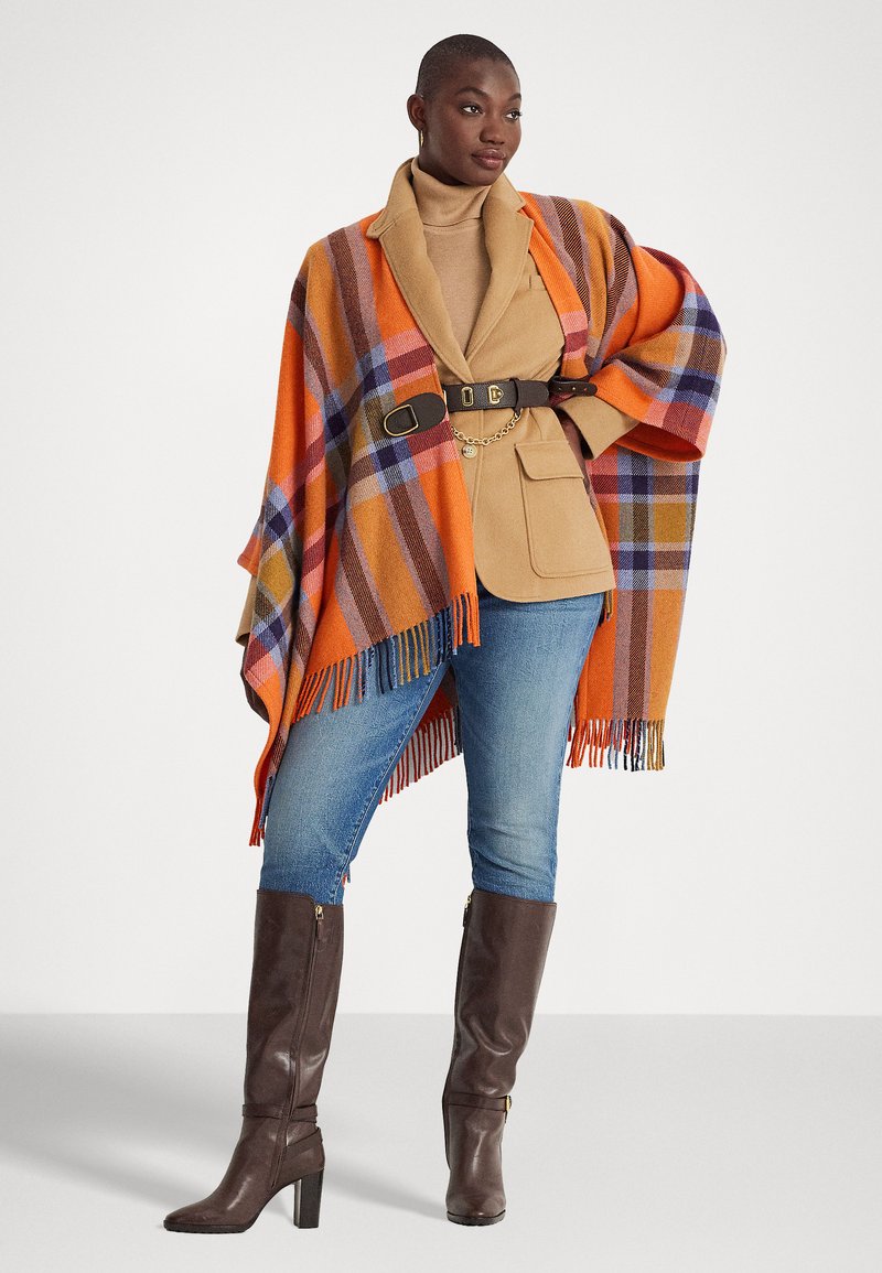 Lauren Ralph Lauren Woman VLADRIANA PONCHO - Cape - orange/blue 