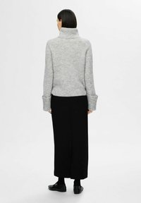 Selected Femme ROLLKRAGEN - Vesta - light grey melange