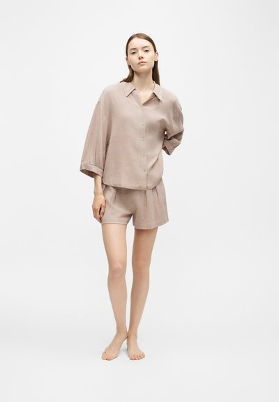 Eberjey RELAXED - Παντελόνι πιτζάμας - white/warm taupe