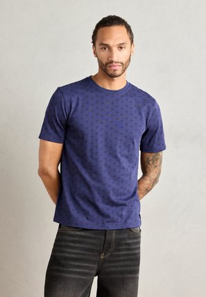 REGULAR FIT - T-shirt med print - peacoat