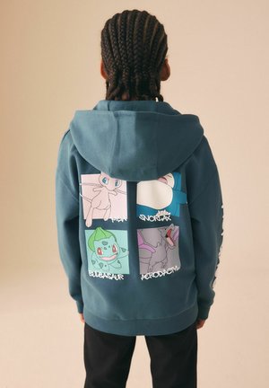 Next, REGULAR FIT - POKEMON ZIP THROUGH HOODIE  . - Felpa con zip - teal blue