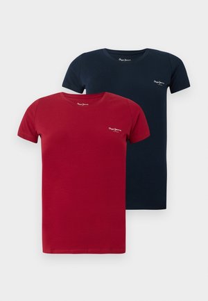 VICKY 2 PACK  - T-shirt basique - merlot red/navy