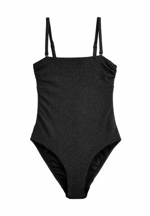 BANDEAU TUMMY SHAPING CONTROL SWIMSUIT.  - REGULAR FIT - Uimapuku - black glitter