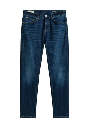 GANT, GANT SLIM FIT JEANS - Vaqueros slim fit - mid blue worn in