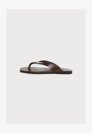 ALOHAS, OLA RIFT BROWN LEATHER SANDALS - Chaussons - rift brown