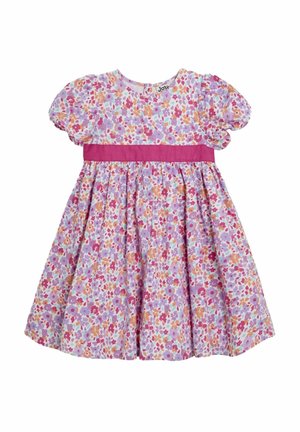 REGULAR FIT - FLORAL PUFF SLEEVE - Day dress - pink