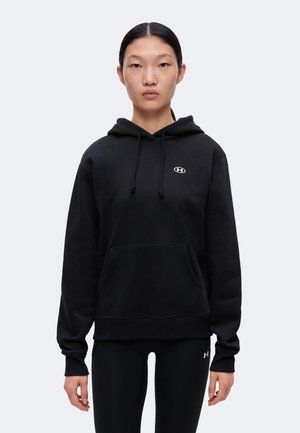Under Armour, RIVAL HOODIE - Hoodie - ultimate black/white