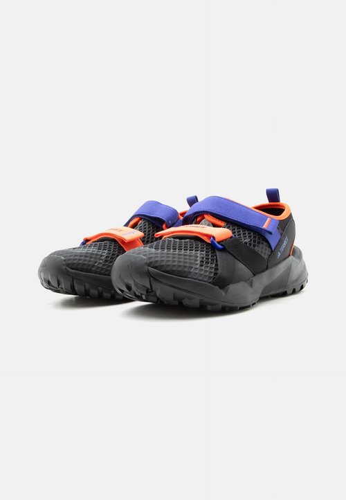 adidas HYDROTERRA UNISEX - Walking sandals - core black/lucid blue/semi impact orange — foto 2