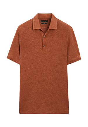 Massimo Dutti, SHORT SLEEVE POLO - Polo - mottled brown