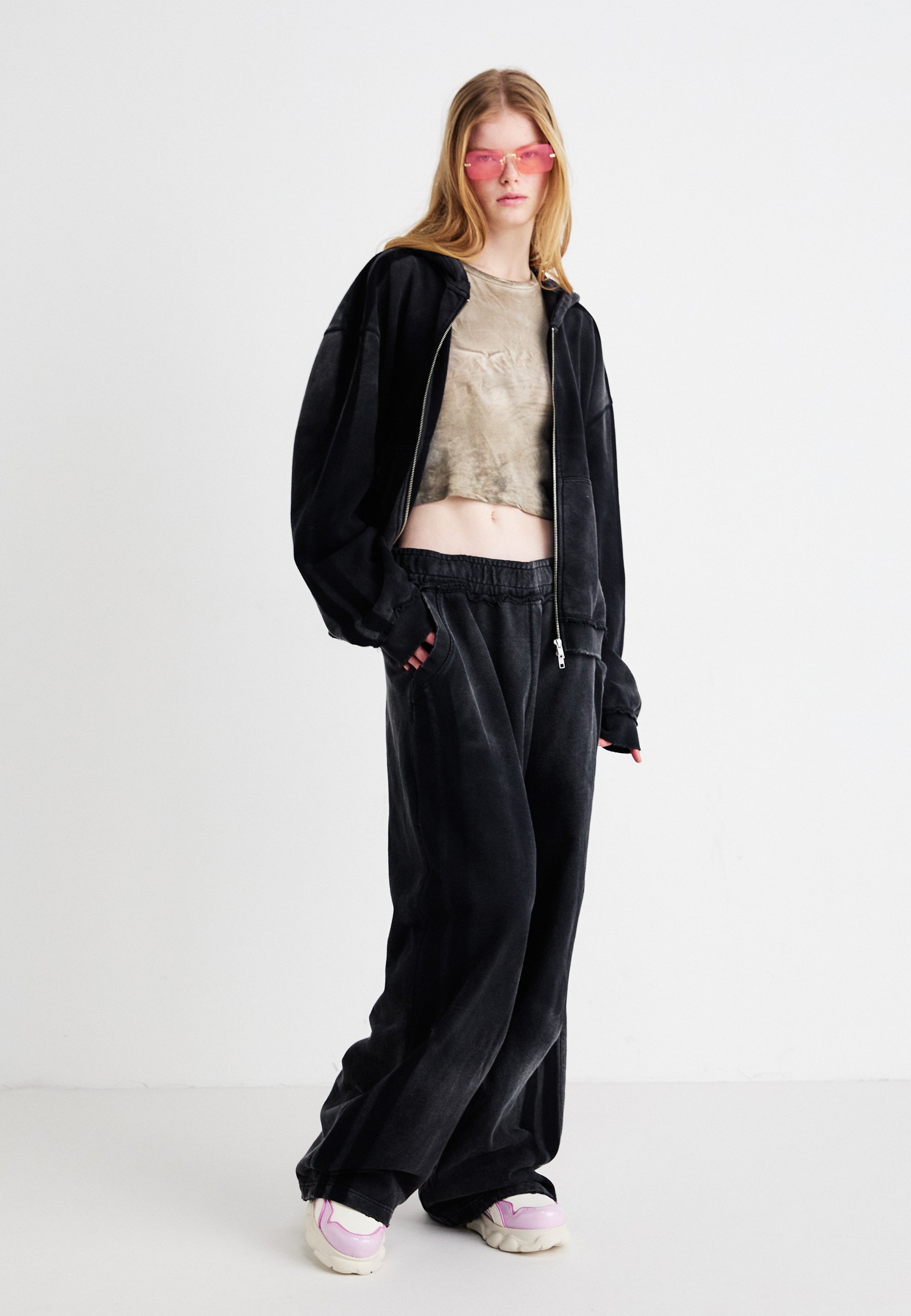 Jaded London SPORTY OVERSIZED MONSTER HOODIE - Zip-up