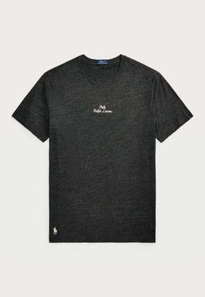 Polo Ralph Lauren Big & Tall, EMBROIDERED LOGO JERSEY T-SHIRT - T-shirts print - black marl heather