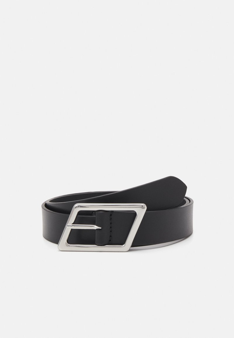 Zign LEATHER UNISEX - Klassiske belter - black/silver