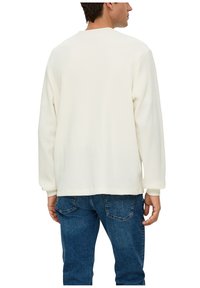 s.Oliver MIT WAFFEL STRUKTUR - Sweatshirt - ecru