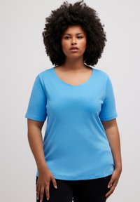 Ulla Popken T-shirt basic - petrol