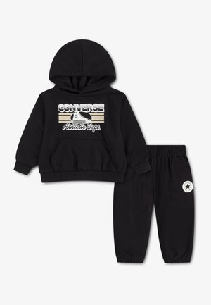 SET - Sweat à capuche - black/egret