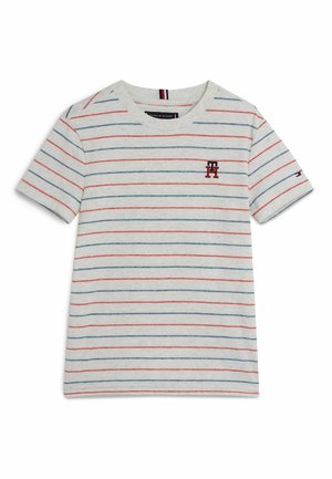 MONOGRAM HEATHERED STRIPE - T-Shirt print - light grey heather