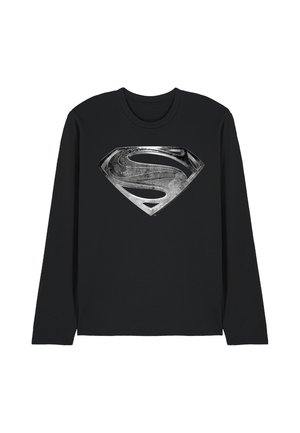 Cotton Soul, JUSTICE LEAGUE MOVIE SUPERMAN SYMBOL BLACK SUIT - Langarmshirt - black