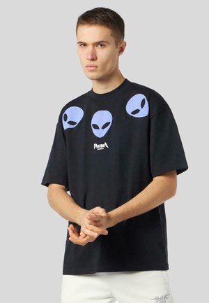 PHOBIA ARCHIVE ALIEN - T-shirt con stampa - nero viola