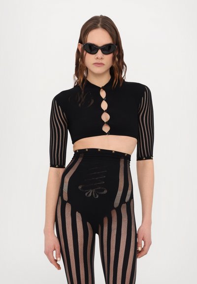 Sinead Gorey SEAMLESS HIGH WAISTED CAPRI - Leggingek - Nadrágok - black