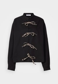 HOWARD LEOPARD TIE SHIRT UNISEX - Hemdbluse - black